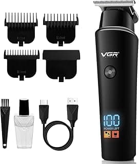 ماكينة حلاقة احترافية V-937 للرجال، لاسلكية قابلة للشحن USB-C، 6500 دورة في الدقيقة، شاشة LED، بطارية 500 دقيقة