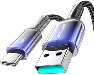 كابل A42 من USB A إلى Type C، شحن سريع 3A، مغطى بالنايلون، 1.2 متر، أبيض