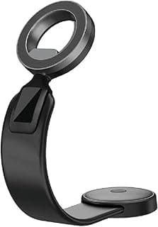 Wi-CH053 Mago Series Magnetic MagSafe Car Phone Holder Flexible Bendable & Tiltable Mount for Dashboard and Flat Surfaces Ultra-Strong Magnetic Secure Car Stand - Black | 18-Month Warranty