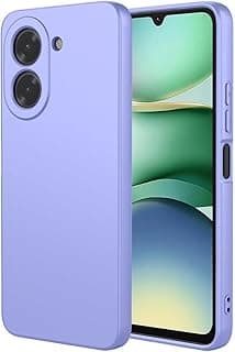 جراب خلفي سيليكون ببطانة مايكروفايبر وحماية للكاميرا لشاومي Redmi A5 و Poco C71 (بنفسجي)