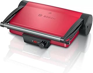 جريل كهربائي 3 في 1 بقوة 2000 وات، 5 مستويات للحرارة، 2 لوح معدني، أحمر – TCG4104