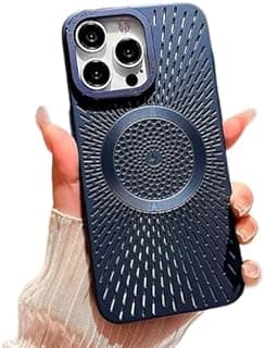 جراب متوافق مع iPhone 13 بحواف معدنية، جراب PC فاخر بحواف مرتفعة - تصميم أنيق وحماية قوية (كحلي)