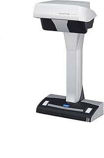 Ricoh PFU Document Scanner SV600 (Latest/A3 Contactless Model/Single Side Reading/Overhead Scanning/USB Connection/Document/Receipt/Business Card/Photo/Album/Book/Newspaper/Non-Destructive)