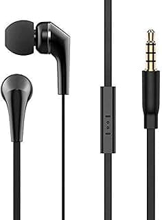 LS-118 Stereo Earbuds With Mic - Black