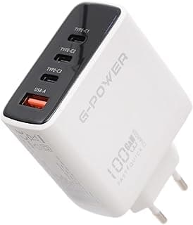 شاحن من جي باور بتقنية USB، متوافق مع ماك بوك برو وآيباد وجالكسي وبيكسل وآيفون، بأربعة منافذ