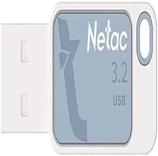 فلاشة USB 3.2 بسعة 64 جيجابايت، طراز UA31، مزودة بتشفير للبرمجيات وحلقة للمفتاح من نيتاك، لون أزرق سماوي