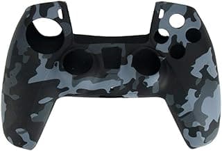 إكسسوارات PS5 غطاء حماية سيليكون مانع للانزلاق ليد تحكم بلايستيشن 5 (رمادي مموه)