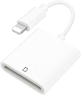 SD Card Reader Compatible with iPhone and iPad, 2-in-1 Lighting to SD and Micro SD Card Adapter, Memory Card Reader Compatible with iOS 13+, Camera Photo Video File Transfer Viewer, Plug & Play