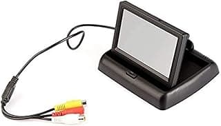 شاشة LCD TFT قابلة للطي مقاس 4.3 بوصة للسيارة، أبيض