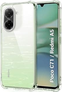Case for Redmi A5 Back Case Clear Cover Soft Flexible Transparent Shockproof Protective Cover Reinforced Bumper Edges for Redmi A5