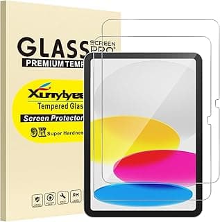 عبوة من 2 واقي شاشة لجهاز ابل iPad A16 11th/10th Generation (موديل 2025/2022)، زجاج مقسى سهل التركيب بدون فقاعات | ابل iPad 11/ ابل iPad 10 (إصدار 2025/2022)