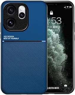 phone case compatible with oppo reno 15 pro 5G Classic shockproof silicone soft tpu leather hard pc mobile phone Magnetic Shockproof PC + TPU Phone Cover for oppo reno 15 pro 5G (Blue)