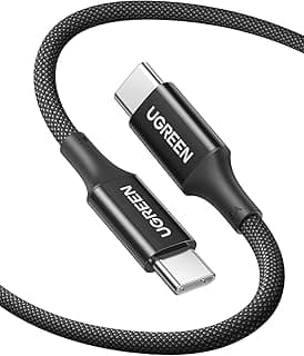 كابل شحن سريع USB نوع C إلى USB نوع C بطول 1 متر من يوجرين، لون أسود
