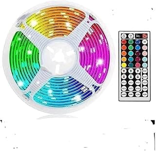 شريط إضاءة LED مرن RGB يحتوي على 300 وحدة SMD 5050 مقاوم للماء 12 فولت، طول 5 متر