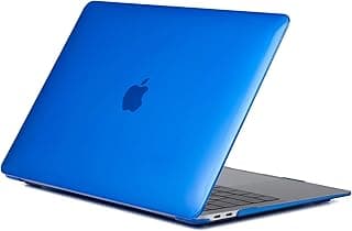 جراب صلب لجهاز ابل MacBook Air 13 بوصة، غطاء حماية لموديلات A2337 M1، A2179، A1932، إصدار 2018-2020، أزرق داكن