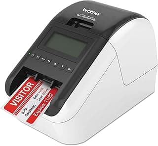 طابعة ملصقات احترافية فائقة المرونة من براذر، موديل QL-820NWB مع خيارات اتصال متعددة