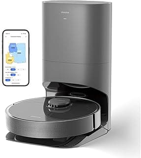 مكنسة روبوت وممسحة DreameBot D10s Plus مع تفريغ تلقائي للغبار