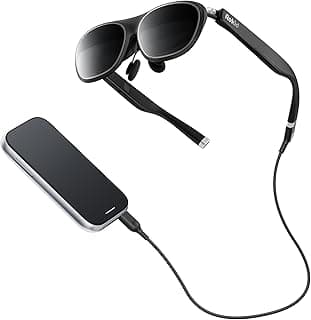 Rokid AR Spatial Glasses Google-Certified Pack Black, AR Glasses Max2 with Station2, 360" Micro-OLED Three-Screen Display, Media TV, HDCP Support Console, Android, Windows Compatible