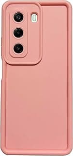 (For Hot50) Xpress Solid Back Cover Soft Silicon Bumper TPU with Camera Protection Case For Infinix Hot 50 Anti-Shock Case (Pink)