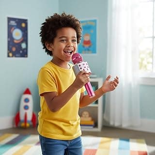 Bluetooth Wireless Karaoke Microphone, Condenser, Magic Microphone Model, USB, LED Light with Rhythm, Compatible with Android/iOS, Multiple Colors