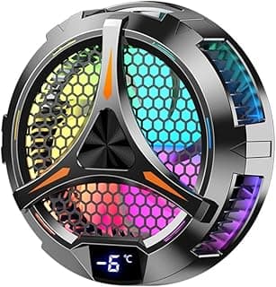 X42 Tablet Radiator Tablet Cooler Semiconductor Magnetic Radiator RGB Colorful Lighting 10cm Magnetic Semiconductor Cooler Cooling Fan for Tablet