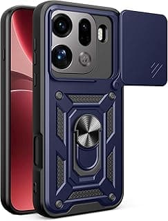 Oppo Find X9 Pro Case CamShield Shockproof Scratchproof Full Protection Attractive Design with Camera Cover and Metal Ring Multi-Function for oppo find x9 pro cover (blue)