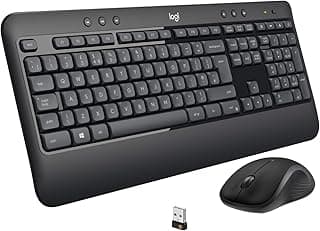 لوجيتيك لوحة مفاتيح متوافقة مع الكل - MK540، اسود، سلكي