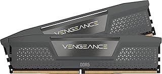 كورسير ذاكرة RAM DDR5 RGB 16GB (2x8GB) 5200MHz CL40 AMD اكسبو iCUE متوافقة مع ذاكرة الكمبيوتر من فينجانس - رمادي