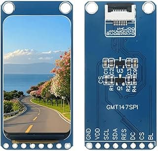 شاشة اس بي اي تي اف تي LCD عالية الدقة 1.47 بوصة - 172 × 320 بيكسل، وحدة تحكم ST7789 - نسخة غير ملحومة