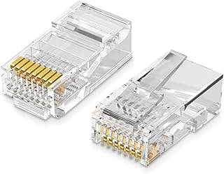موصل RJ45 لكابل شبكة يو تي بي بتصينف كات 5 - 5e من يوجرين - 100 قطعة لسيرفير