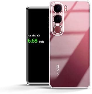 For vivo Y31, HD Transparent Tpu Silicone Back Cover , Anti Yellowing And High Protective From Shocks Compatible with vivo Y31 (6.68") (Transparent)