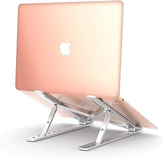 Laptop Stand, Adjustable Multi-Angle Foldable Laptop Stand Portable Tablet Holder for Desk Lightweight Space-Save Ergonomic Tray Mount Compatible with iM ac, Laptop, Notebook Computer,Tablet