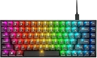 كيبورد جيمنج Legion K510 Mini Pro، حجم 75%، مفاتيح ميكانيكية، إضاءة RGB لكل مفتاح - 16.8 مليون لون، سطح مطفي، USB 2.0 - إنجليزي وعربي [GY41P80867]