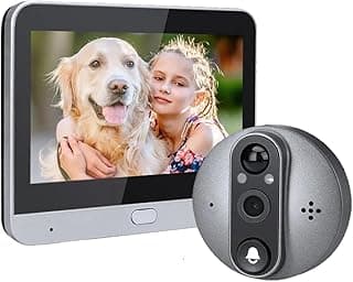 جرس باب ذكي بفيديو ذكي منخفض الطاقة 3MP مع صوت ثنائي الاتجاه، جرس حلقي لاسلكي 2.4G واي فاي مع كاميرا، كشف حركة PIR ورؤية ليلية بالاشعة تحت الحمراء، للاستخدام الداخلي والخارجي من تويا