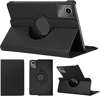 Fekra 360° Rotating Leather Case for Lenovo Tab M11 2024 (11 Inch) – Ultra Slim Lightweight Protective Cover with Foldable Stand, Shockproof Smart Flip Case, Full Body Protection (Black)