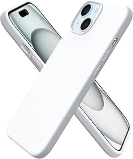 Silicone Case Compatible with iPhone 12 - Perfect Protection and Stylish Design, Compatible with Wireless Charging, Protects Against Bumps and Scratches (White)