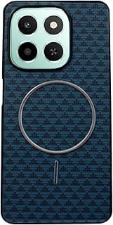 Premium Carbon Fiber TPU Shockproof Case – Slim Anti-Scratch Protective Case with Raised Camera Edge for Lens Protection Compatible with Honor X6C (Design 4)