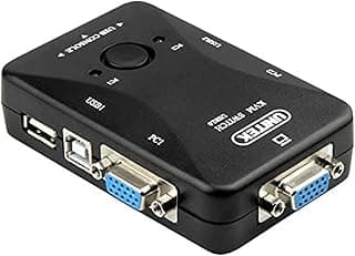 سويتش كيبورد وفيديو وماوس عالي الدقة HD بمنفذين USB2.0 ومنفذين للكمبيوتر ومنفذ للكيبورد والماوس