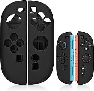جراب سيليكون Gdraco لـ نينتندو سويتش 2 Joy-Con، جراب حماية ناعم للمقبض (أسود)