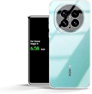 For Honor Magic 8, HD Transparent Tpu Silicone Back Cover, Anti Yellowing And High Protective From Shocks Compatible with Honor Magic 8 (6.58") (Transparent)
