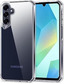 جراب شفاف لهاتف سامسونج Galaxy A17، إطار TPU هجين مع ظهر PC صلب، حماية عسكرية ضد الصدمات، غير قابل للاصفرار، شفاف