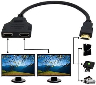 كابل مقسم HDMI - موزع HDMI 1 في 2 مخرج 1080P ذكر الى HDMI مزدوج انثى 1 الى 2 اتجاهين HDMI محول مقسم HDMI HD LED LCD التلفزيون، من شيو