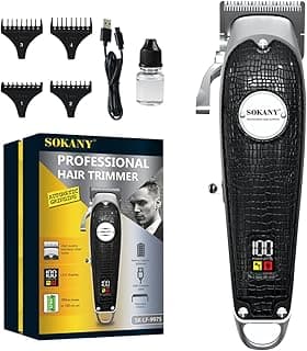 SOKANY Professional Hair Shaver & Clipper, Precision Grooming with LED Display and Extended Battery Life, SK-LF-9975
