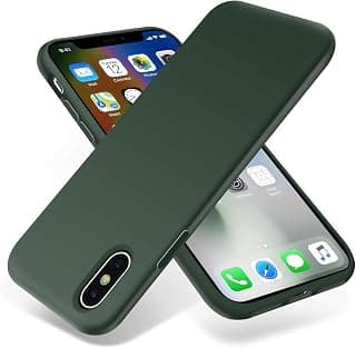 Dl3 Mobilak Compatible with iPhone X/iPhone XS Case, Liquid Silicone, Full Body Protective Cover, Shockproof, Slim, Anti-Scratch, Green