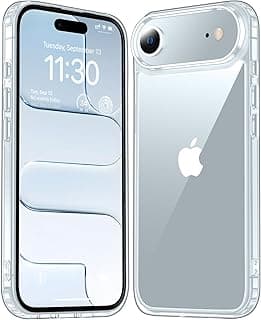 for iPhone 17 Air Case Clear,[Anti-Yellowing] [Non-Slip] Shockproof Bumper Phone Cover,Slim Thin Cute Case for iPhone 17 Air 6.5 inch-Clear