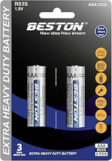 BESTON Xtra R03S AAA BP2 Heavy Duty Zinc Carbon Remote Batteries