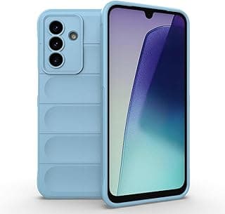phone case cover Magic Shield TPU + Silicone UNBLACK Shockproof Phone Case compatible with Samsung Galaxy A17 (Light Blue)
