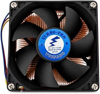 مروحة تبريد معالج – DC 12V 0.25A, مشتت حراري عالي السرعة بقلب نحاسي وموصل 3-Pin