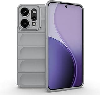 جراب هاتف متوافق مع oppo reno 14 5G عالمي Magic Shield من TPU + سيليكون مقاوم للصدمات لهاتف oppo reno 14 5G (رمادي)