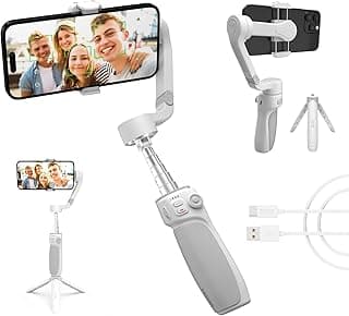 Smooth Q4 [Official] Gimbal Stabilizer for Smartphones iPhone 13 Pro Max 12 11 X XR, Phone Gimbal with 215mm Extenable Rod, Tripod for Vlog YouTube TikTok Live Video, Standard Package